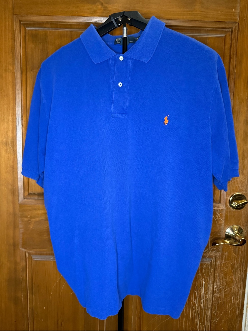 Polo Ralph Lauren Classic Fit Polo Shirt Royal Blue Orange Pony Men’s 2XLT